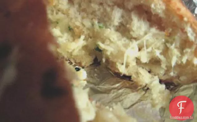 Pão de alho Cheezy do mercado de peixe