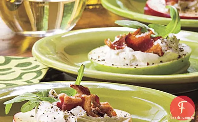 Bacon-Rúcula-Picadas De Maçã