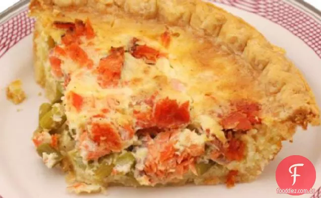 Quiche Aux Asperges Et Saumon (Quiche De Aspargos E Salmão)