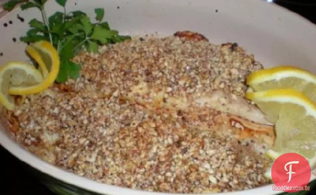 Filetes De Opakapaka Cozidos (Pargo) Com Crosta De Macadâmia