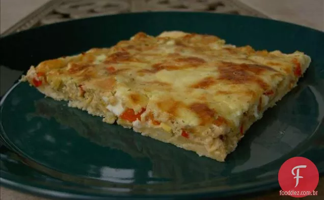 Torta de ovo de Queijo Salmão com endro e páprica
