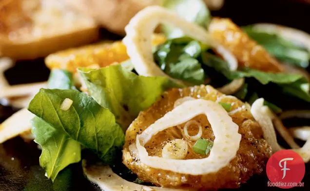 Rúcula, erva-doce e salada de laranja