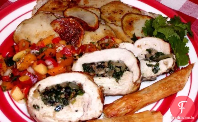 Versão de carne branca de terra e Mar de Surf e relva