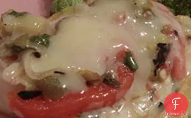 Roughy alaranjado assado com vegetais