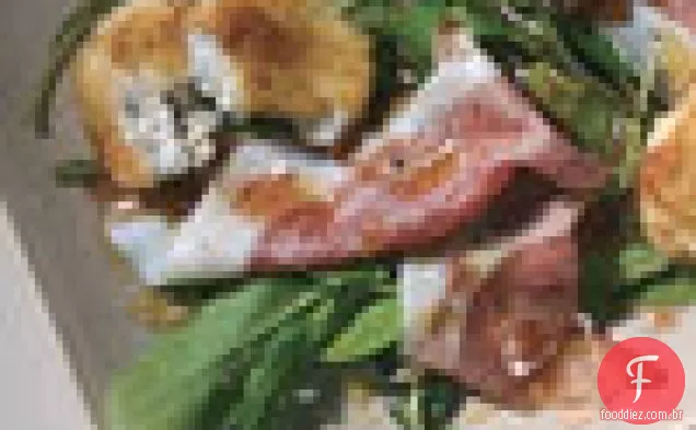 Salada De Rúcula E Queijo De Cabra Com Vinagrete De Figo