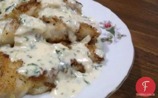 Bacalhau defumado em molho de salsa