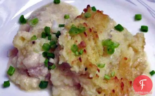 Torta De Bacalhau Irlandesa Coberta Com Purê De Batatas