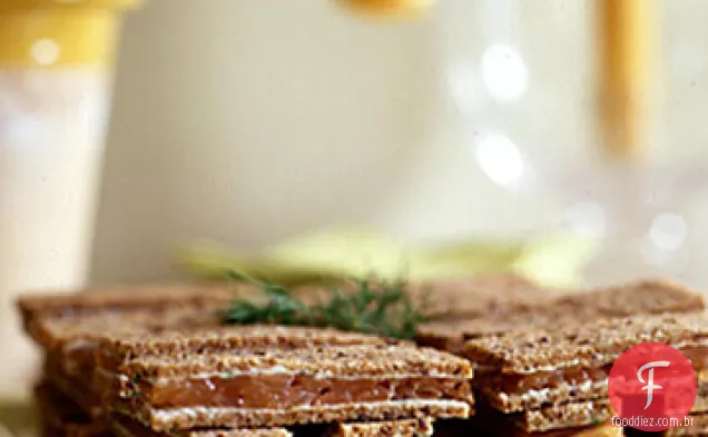 Sanduíches De Chá De Salmão Defumado