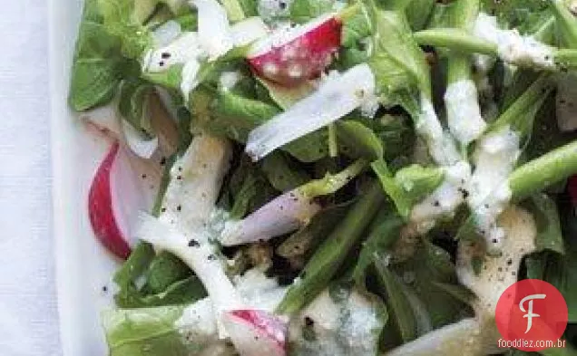 Salada De Rúcula Com Feijão Verde E Rabanetes Receita