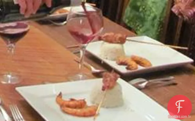 Frango Satay com molho caseiro de amendoim