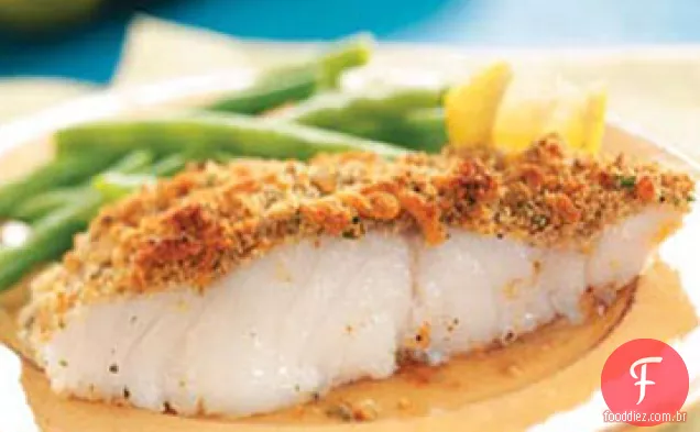 Peixe Assado Com Cobertura De Migalhas