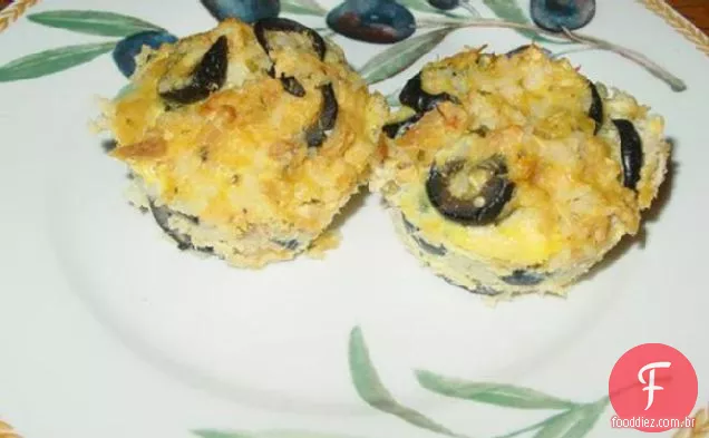 Muffinettes de atum e arroz de queijo