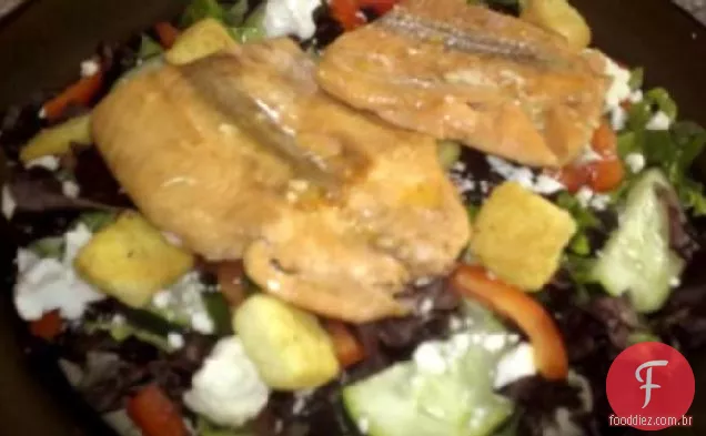 Bifes de salmão assados fáceis e deliciosos (baixo carboidrato)