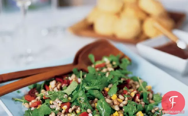 Salada De Ervilha e rúcula de Olhos Pretos