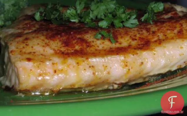 Salmão Temperado Assado