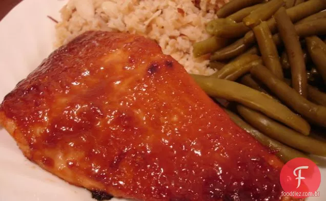 Salmão De Gengibre De Gergelim Assado