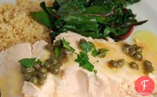 Piccata De Salmão Do Alasca Escalfado