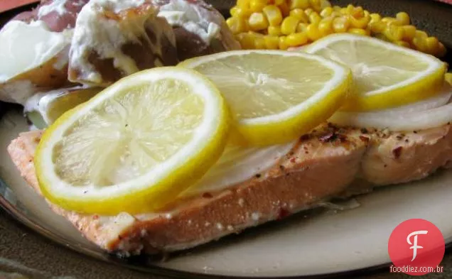 Salmão grelhado da Pricilla