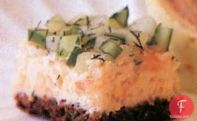 Salmão e pepino Pumpernickel quadrados