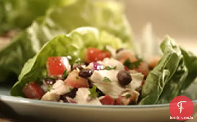 Envoltórios de salada de atum e Feijão Preto
