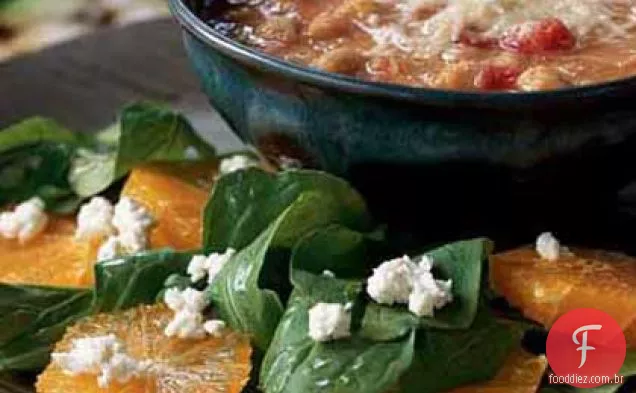 Salada de laranja e rúcula