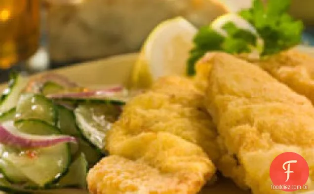 Peixe-Gato Frito Com Slaw De Pepino