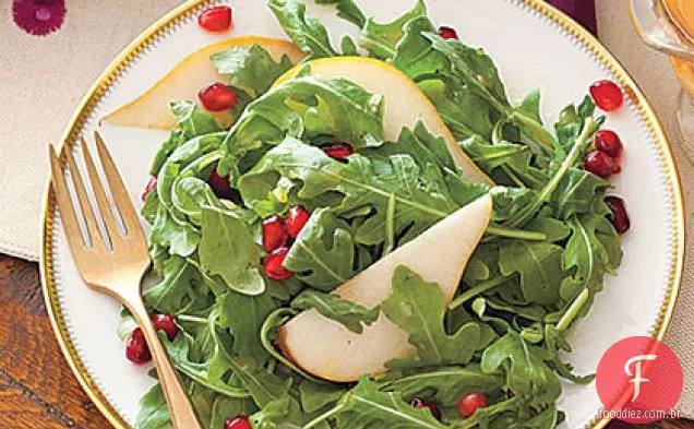 Salada de romã, Pêra e rúcula
