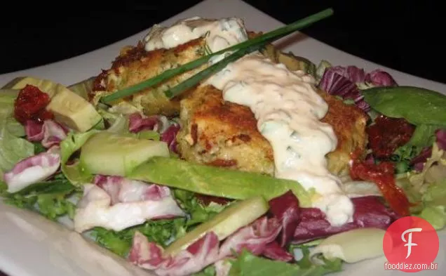 Bolos de salmão e bacalhau