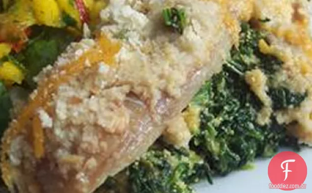 Espinafre e peixe da tia Carol assar