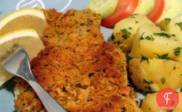 Bacalhau Assado Com Cobertura Crocante De Limão E Ervas