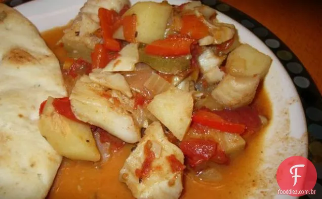 Peixe de bacalhau picante e sopa de Tofu / molho por Sy
