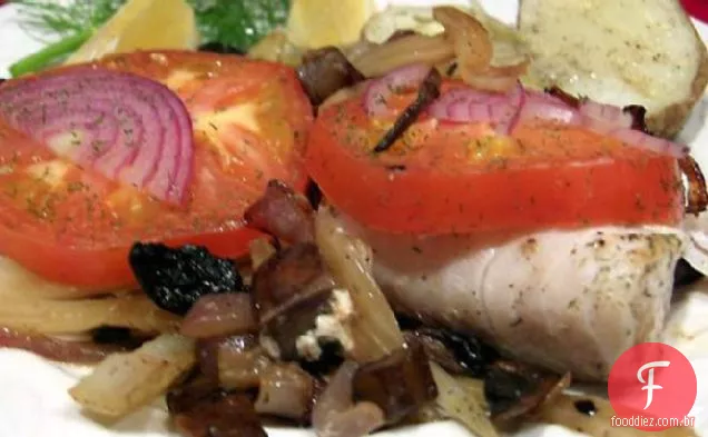 Bacalhau Com Erva-Doce, Cogumelos, Tomate E Endro