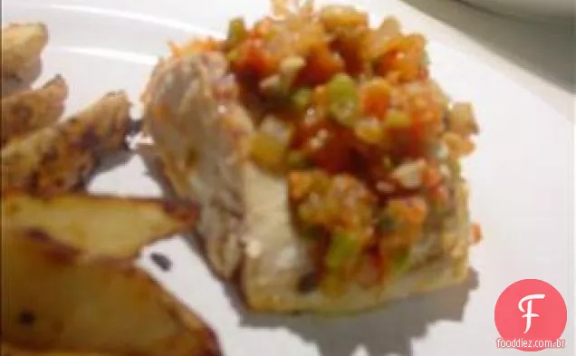 Garoupa Com Molho De Tomate E Azeitona (5 Ww Pts)