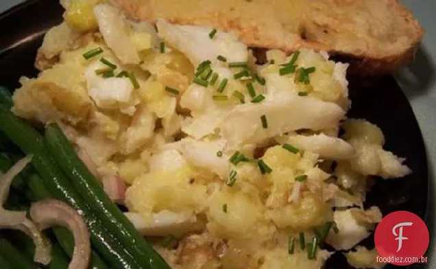 Batata Nova E Esmagamento De Arinca Defumada