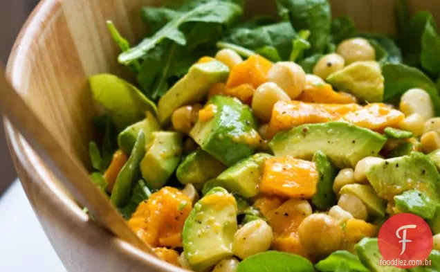 Salada Arugula Mango Avo Mac