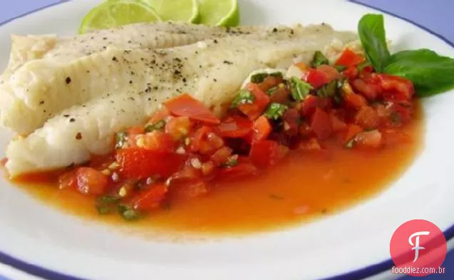 Alabote Com Molho De Tomate Fresco
