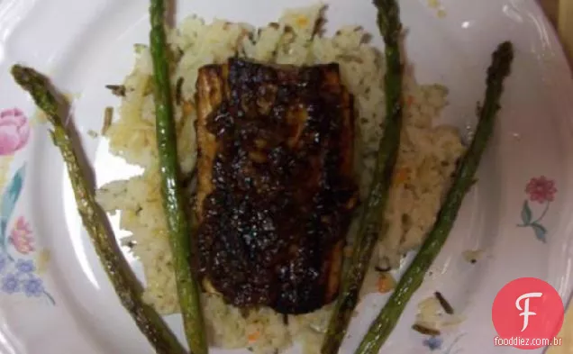 Limão E Mel Marinado Mahi-Mahi Com Esmalte