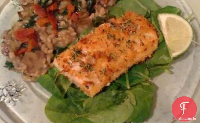 Fácil Asiago-Crusted Mahi Mahi