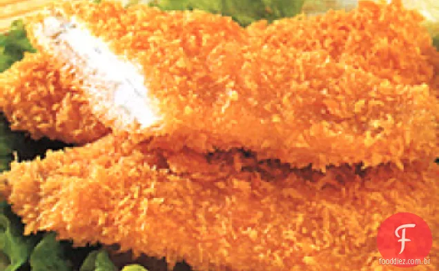 Filetes de Pollock à milanesa para 2