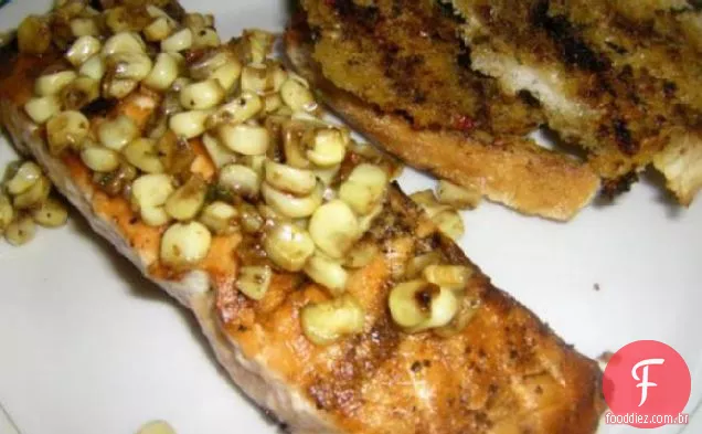 Salmão grelhado por Bobby Flay (saudável)