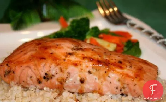 Filetes De Salmão Assado Com Uísque Irlandês
