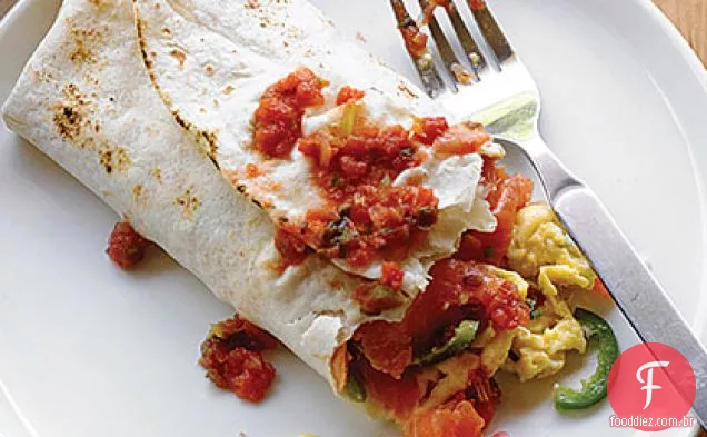Café Da Manhã Com Salmão Defumado Burrito