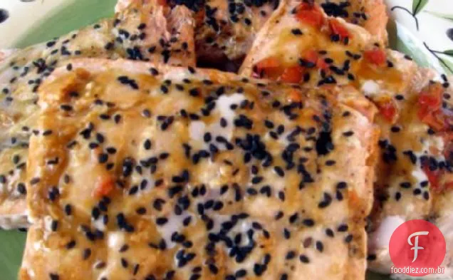 Açúcar mascavo e gengibre vitrificado salmão