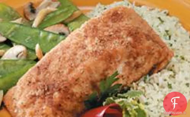 Salmão Coberto Com Migalhas