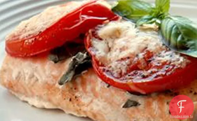 Tomate Manjericão Salmão