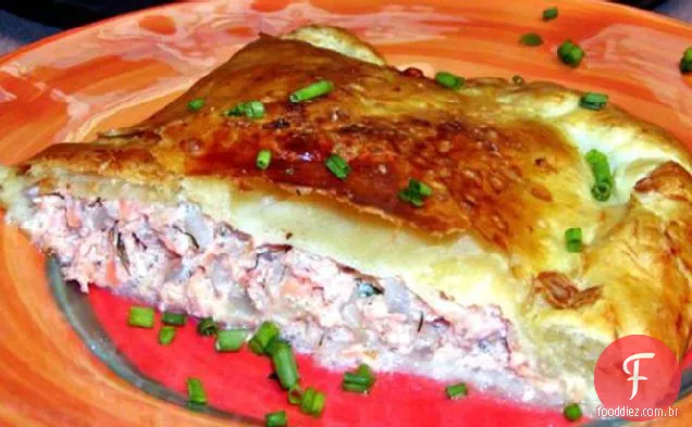 Salmão em massa folhada