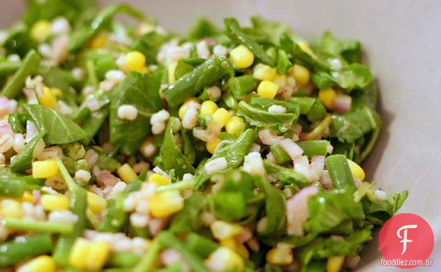 Salada De Cevada, Milho E Haricot Vert