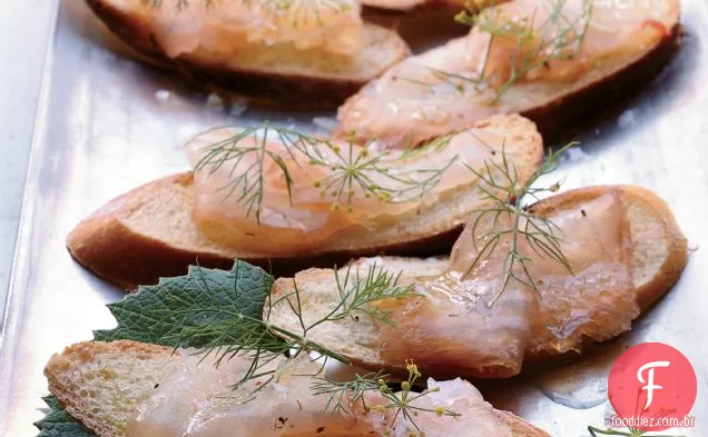 Grappa-Cured Striped Bass
