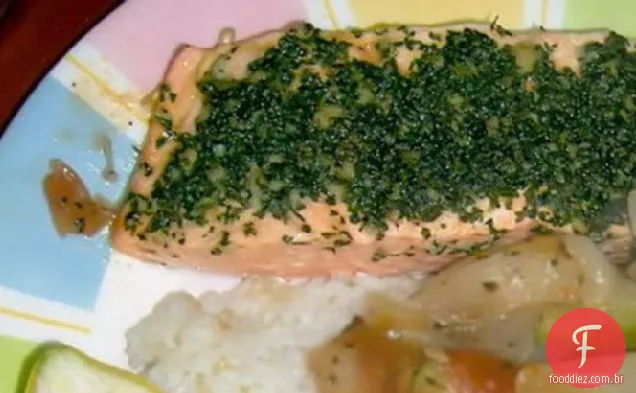 Cominho Coentro Crusted Salmão