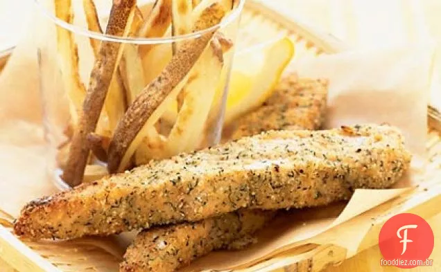 Tiras De Salmão Crocantes